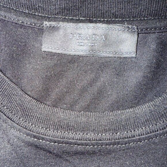 Prada Piqué T-Shirt Black EUR Size XXL - Picture 4 of 5
